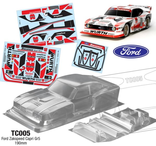 TeamC 1/10 FORD ZAKSPEED CAPRI Karosserie 190mm