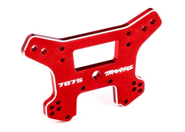 9638R Traxxas Dämpferbrücke Hinten 7075-T6 Alu Rot Sledge