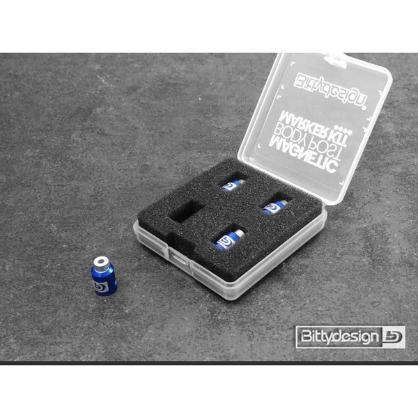 BittydesignKarosserieloch Marker Magnetisch 1/10 Blue