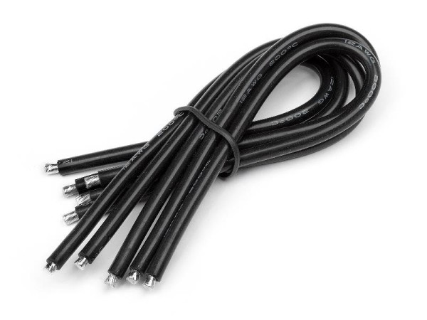 HB107256 FLUX PRO ESC BLACK WIRE SET 12 AWG (5 PCS