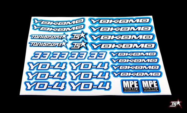 ToniSport Yokomo YD-4 Precut Sticker Sheet - Blue