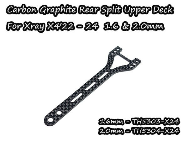 Vigor Kohlefaser Split Topdeck RE 1.6mm Xray X4-20