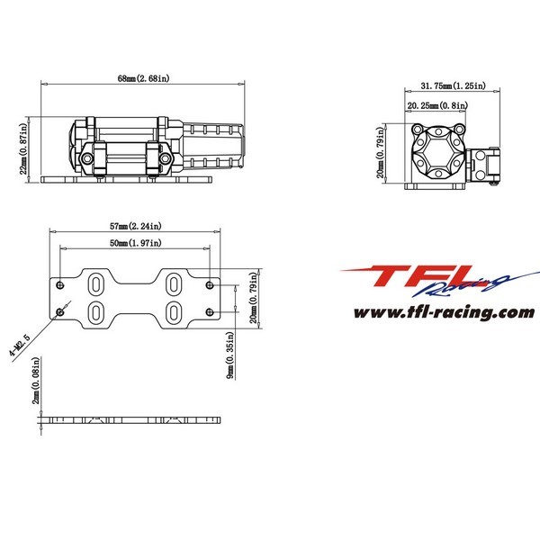 TC1616-02 TFL Racing Seilwinde B mit 1 Motor