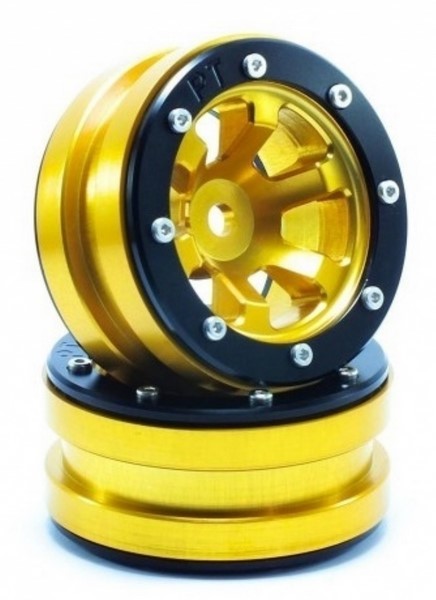 Absima Beadlock Wheels PT-Claw Gold/Schwarz 1.9