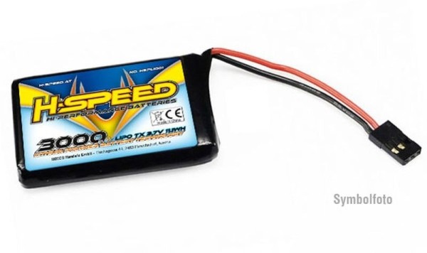 H-Speed Lipo Akku 3000mAh 3.7V TX Sanwa MT-44 / MT-5 / Fernsteuerung