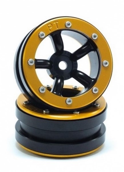 Absima Beadlock Wheels PT-Safari Schwarz/Gold 1.9