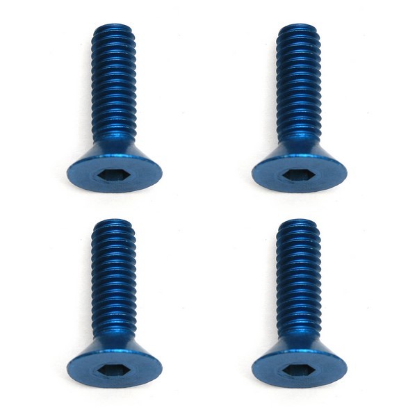 8571 Asso Screws 4x14 mm FHCS blue aluminum