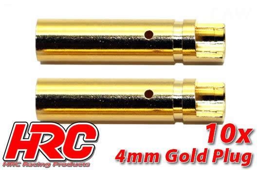 HRC9004F Stecker Gold 4.0mm weibchen (10 Stk.)