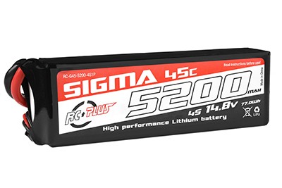 RC Plus Li-Po Batterypack Sigma 45C 5200mAh 14.8V
