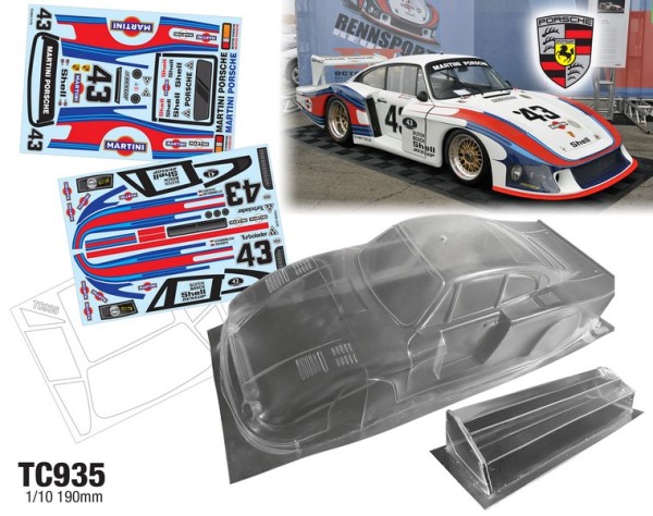 TeamC 1/10 PORSCHE 935 Karosserie 190mm