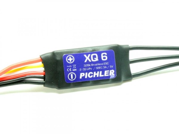 Pichler Brushless Regler XQ+ 6 10A - 3S - XT30 - BEC Flugregler Steller