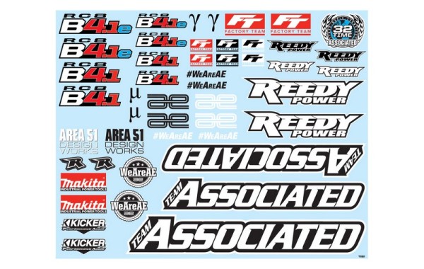 Asso RC8B4.1/RC8B4.1e Decal Sheet