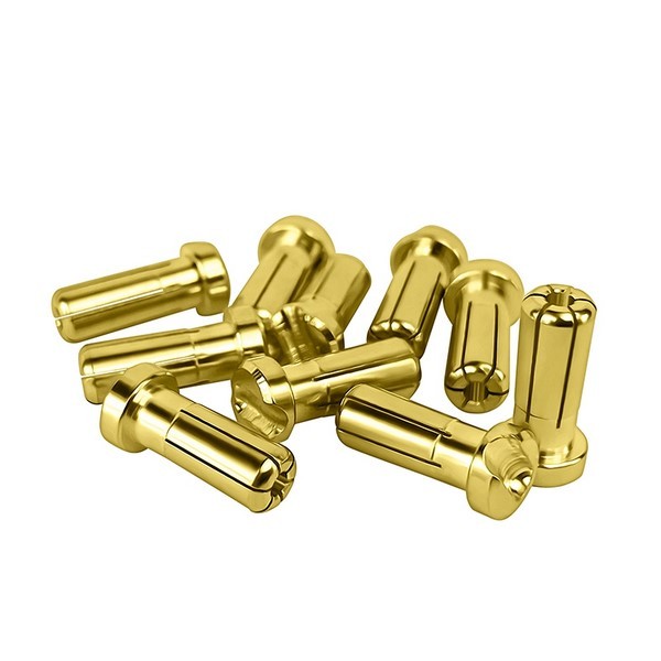 1up Racing Goldstecker Flachkopf 4,0mm - 15mm (10)