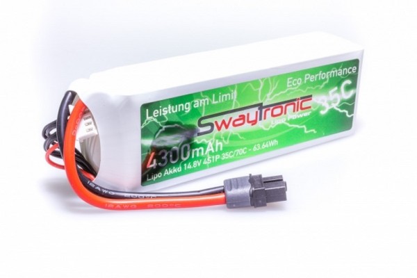 SWAYTRONIC LiPo 4S 14.8V 4000mAh 35C/70C T-Plug