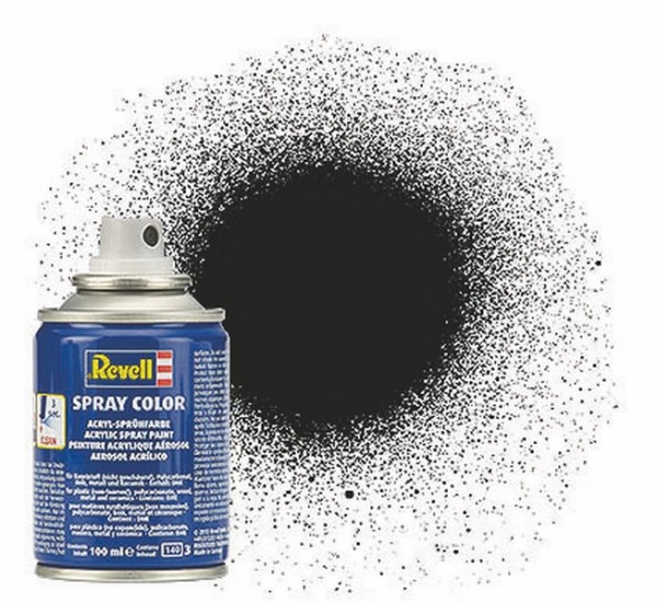 34302 Revell Spray Color schwarz, seidenmatt