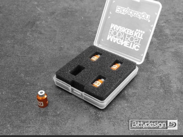 Bittydesign BKarosserieloch Marker Magnetisch Big scale 1/5 - 1/7 - 1/8 Orange