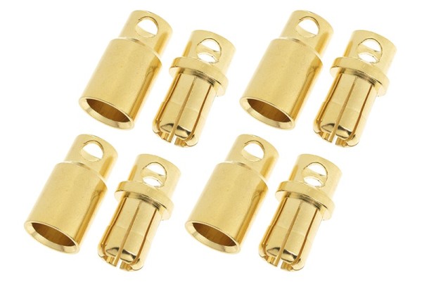 GF1000-008 8mm Goldstecker / Buchse (4 Paar)