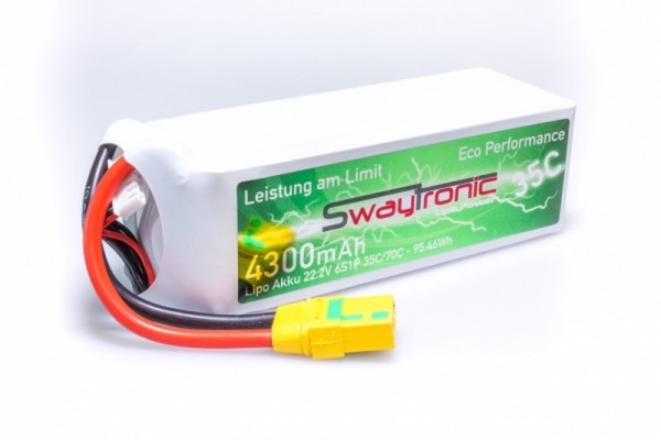 SWAYTRONIC LiPo 6S 22.2V 4000mAh 35C/70C T-Plug
