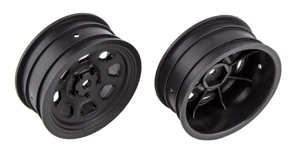 71096 Asso SR10 Front Wheels black Felgen