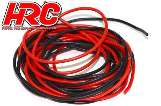 HRC9591F Kabel - 22 Gauge Rot Schwarz - Flach 2m