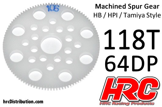 HRC764118P Hauptzahnrad 64DP Low Friction 118Z