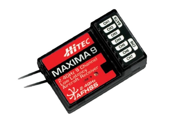 111079 HITEC MAXIMA 9 2,4GHz 9 Kanal RX High Response für Aurora A9X