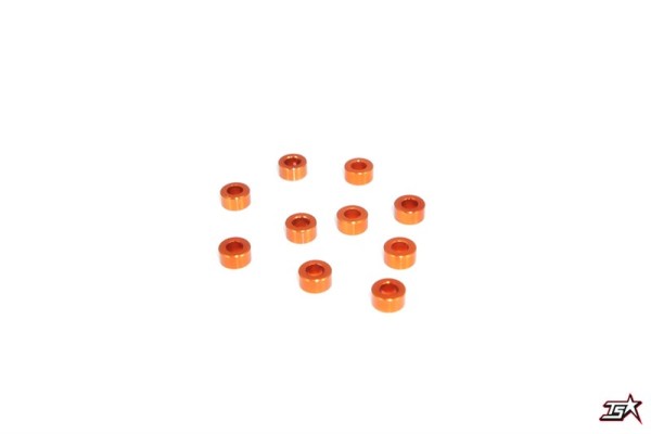 MR33 Aluminum Unterlegscheibe 3,0 x 6,0 x 3,0mm - Orange (10