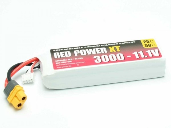15425 LiPo Akku RED POWER XT 3000 - 11.1V XT60
