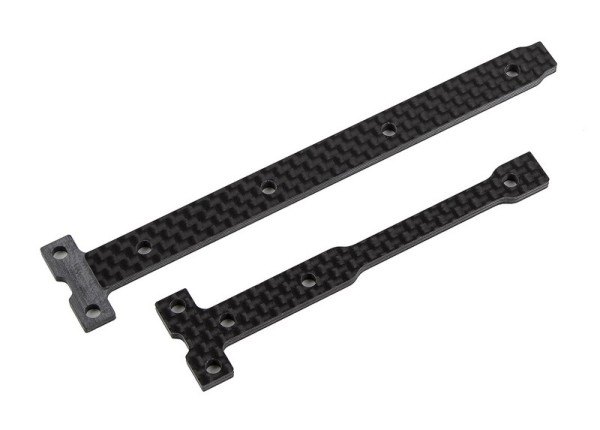 Team Associated RC10B74.2 FT Carbon Fiber Stiff Chassis Brace Support Set, 2.5mm