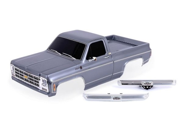 Traxxas Karosserie Chevrolet K10 Truck 1979 silber mit Anbauteile TRX-4 High Trail (benötigt TRX9288