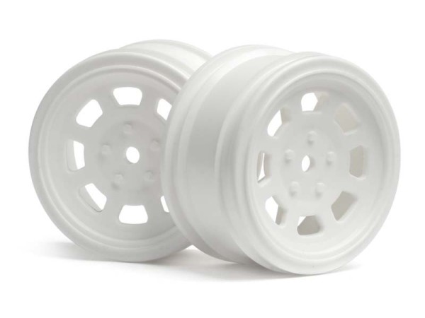 3855 VINTAGE STOCK CAR WHEEL 26mm White (0mm OFFSE