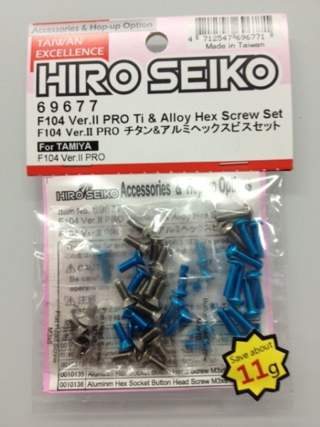 69677 Hiro Seiko F104 Titan/Alu Schrauben Set
