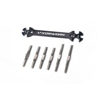 Koswork Tamiya BBX Steel Heavy Duty Turnbuckle Set 6Stk. - BB-01