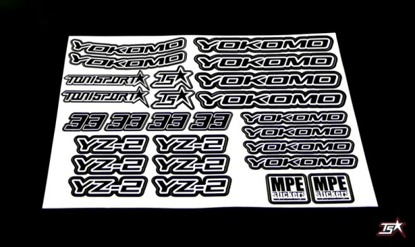 ToniSport Yokomo YZ-2 Precut Sticker Sheet - Black