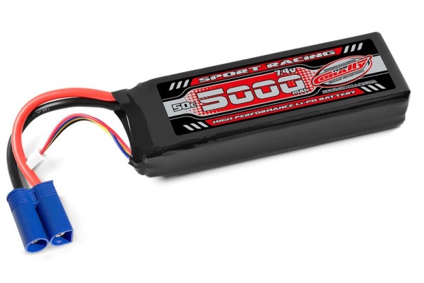 C-49230-EC5 Team Corally Power Racing 50C 5000MAH 2S 7.4V Lipo EC5 Soft-Case