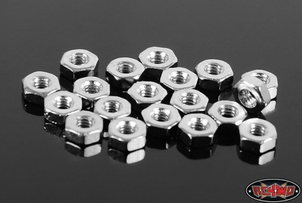 RC4WD Regular M2 Nuts (Silver)