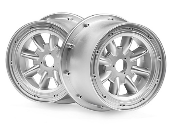 115766 Baja 5R - ML-8 WHEEL SILVER (120X75MM/2PCS)