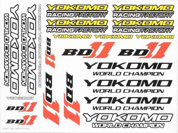 Yokomo BD11 Logo Decal Sheet