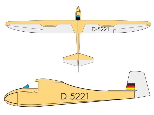 C8671 Pichler Grunau Baby (Antik) / 2500mm