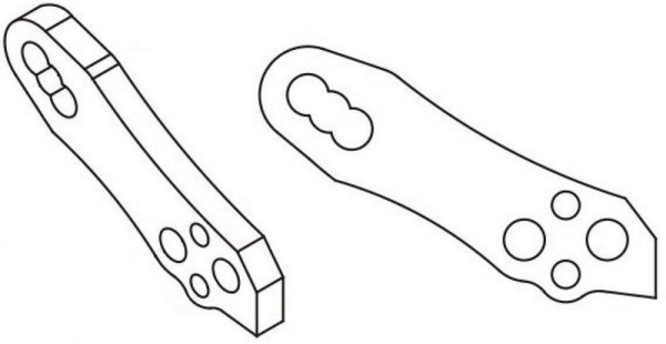 AXON TC10/3 Kohlefaser Dämpferhalterung Hinten 3-Loch (2)