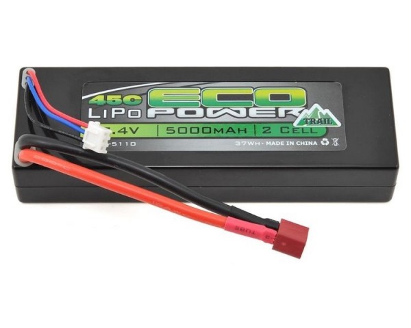 EcoPower Trail 2S 7.4V/5000mAh 45C Hard Case LiPo
