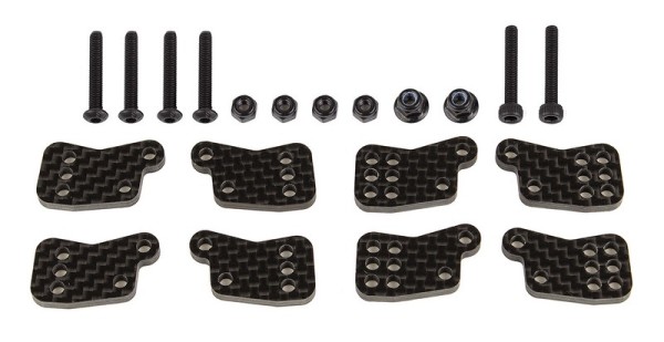 Asso RC8B4.1 FT Rear Hub Tower Set carbon fiber