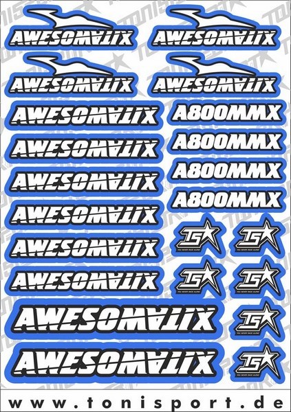 ToniSport Awesomatix A800MMX Decal Sheet - Blue