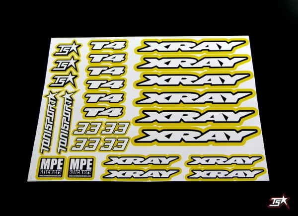 ToniSport Xray T4 Precut Sticker Sheet - Yellow