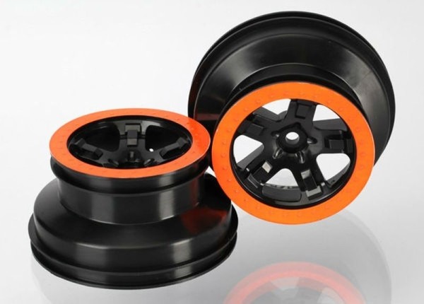 5868X Traxxas Felgen SCT schwarz / orange - Slash 4x4 - Slash 2WD