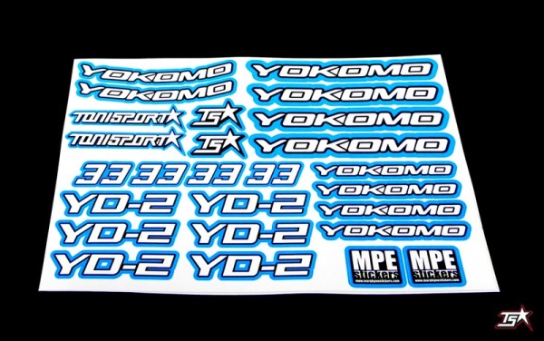 ToniSport Yokomo YD-2 Precut Sticker Sheet - Blue