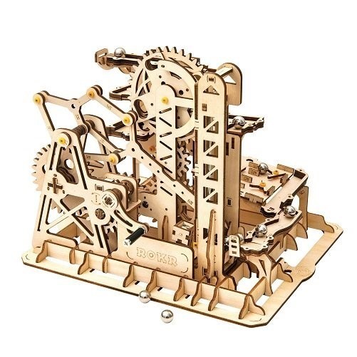 Murmelbahn Tower Coaster Lasercut Holzbausatz