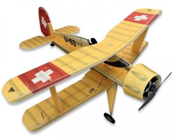 RCFactory Bücker Jungmeister (gelb) Combo / 775 mm Flugzeug ARF
