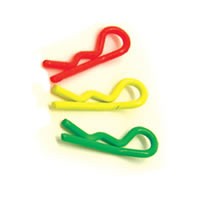 FLUORESCENT YELLOW SM CLIPS (8)