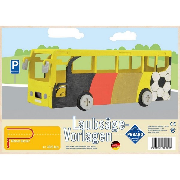 SIVA TOYS Laubsägevorlage Bus